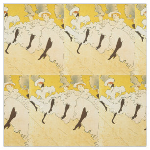 Toulouse Lautrec Yellow Dancing Girl Poster Stoff