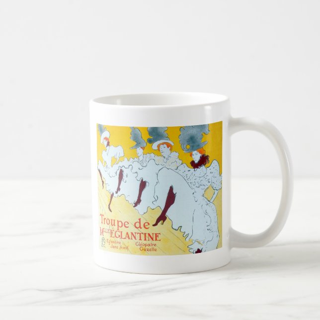 Toulouse Lautrec Yellow Dancing Girl Poster Tasse (Rechts)