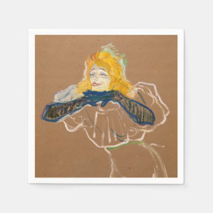 Toulouse-Lautrec - Yvette Guilbert singend Serviette