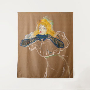 Toulouse-Lautrec - Yvette Guilbert singend Wandteppich