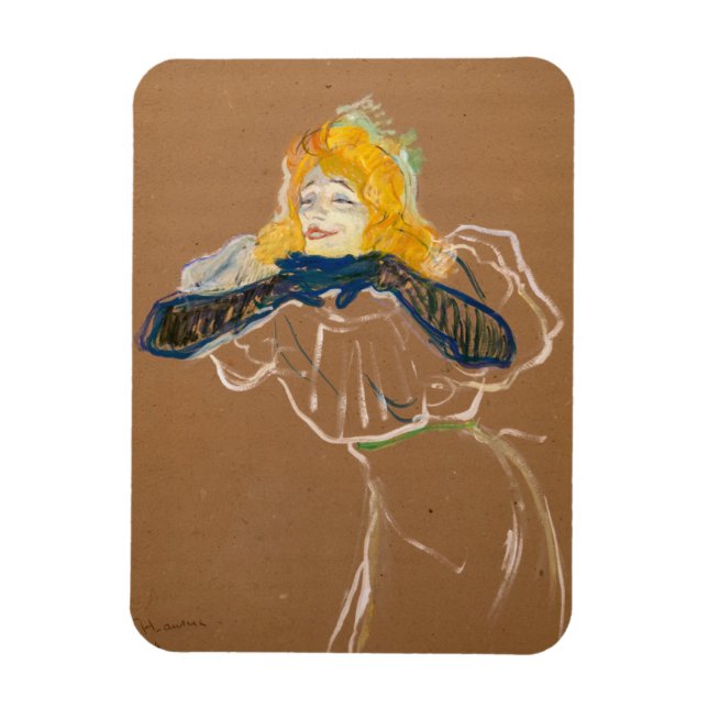 Toulouse-Lautrec - Yvette Guilbert Singing Magnet (Vertikal)