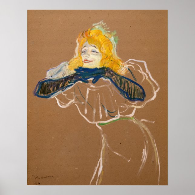 Toulouse-Lautrec - Yvette Guilbert Singing Poster (Vorne)