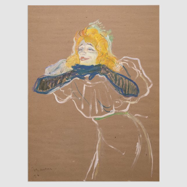 Toulouse-Lautrec - Yvette Guilbert Singing Seidenpapier (Von Creator hochgeladen)