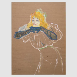 Toulouse-Lautrec - Yvette Guilbert singt Seidenpapier