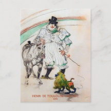 Toulouse-Lautrec, Zirkusclown mit Pferd und Affe