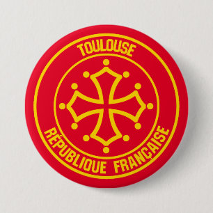 Toulouse Round Emblem Button