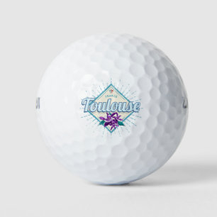 Toulouse Stadt Frankreich Retro Veilchen Vintage S Golfball