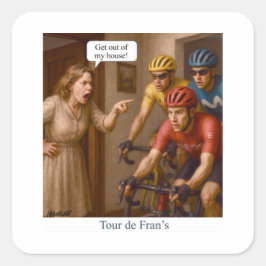 Tour de Fran’s Quadratischer Aufkleber
