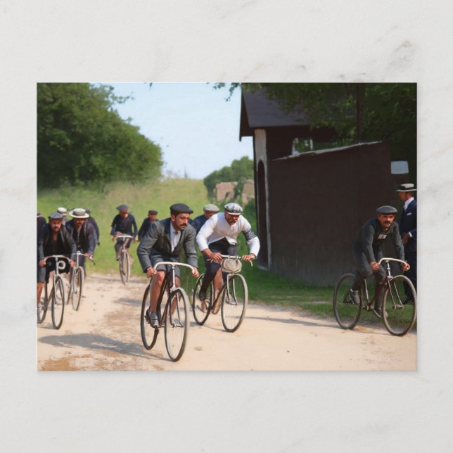 Tour de France 1903 Erster Race Color Redux Postkarte (Vorderseite)