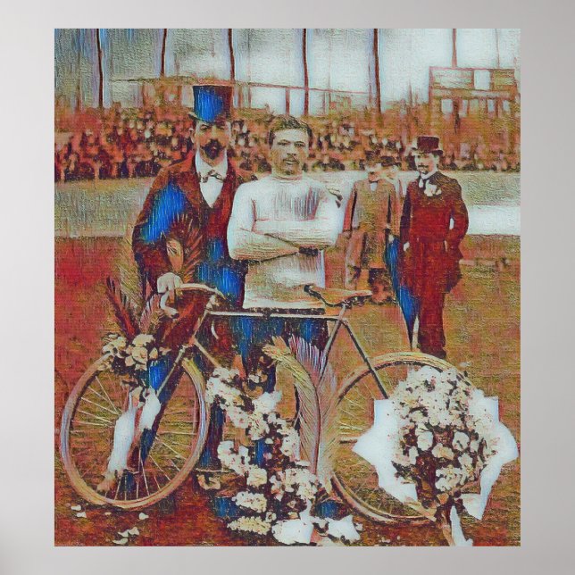 Tour De France 1903 Gewinner Maurice Garin Digital Poster (Vorne)