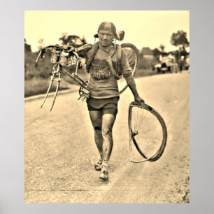 Tour de France 1928 Etappe 7 Italiener Giusto Ceru Poster