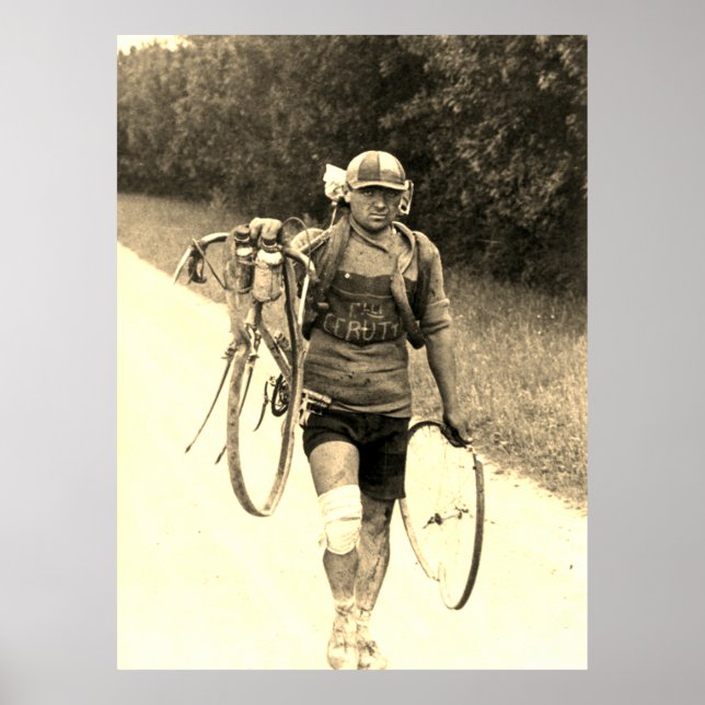 Tour de France 1928 Italian Giusto Cerutti Sepia Poster (Vorne)