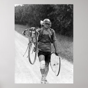 Tour de France 1928 italien Giusto Cerutti zerstör Poster