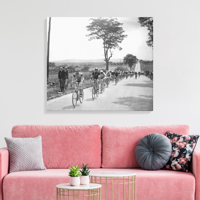 Tour de France Bühne 1 Francois Faillu Leads Befor Leinwanddruck (Insitu (Wohnzimmer))