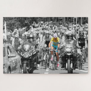 Tour de France Gelbes Trikot Peloton-Radsportrenne Puzzle