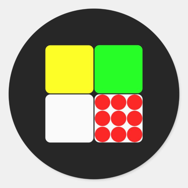 Tour de France Jerseys 3 Black Runder Aufkleber (Vorderseite)