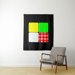 Tour de France Jerseys 3 Black Wandteppich