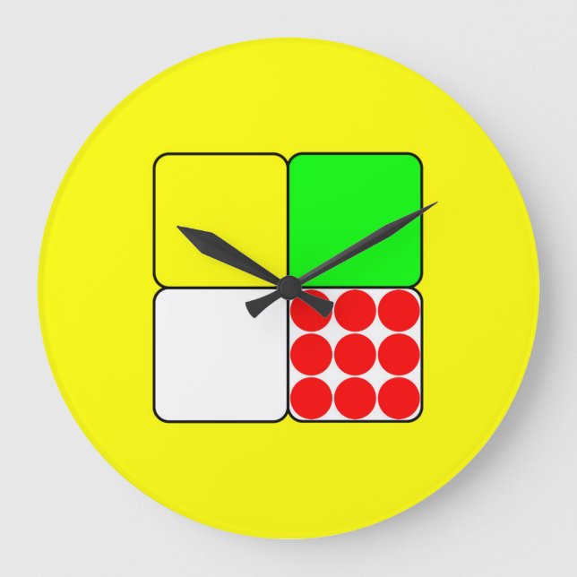 Tour de France Jerseys 3 Yellow Große Wanduhr (Vorderseite)