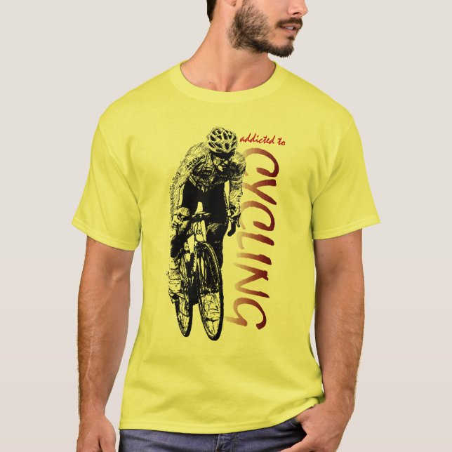 Tour de France-Meister-Farbradfahren-Entwurf T-Shirt (Vorderseite)