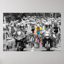 Tour de France Yellow Jersey Peloton Radrennen Poster
