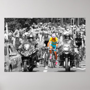 Tour de France Yellow Jersey Peloton Radrennen Poster