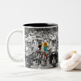 Tour de France Yellow Jersey Peloton Radrennen Zweifarbige Tasse