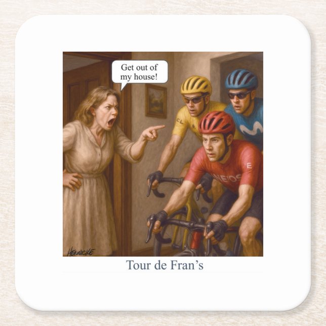 Tour de Frankreich Rechteckiger Pappuntersetzer (Vorderseite)