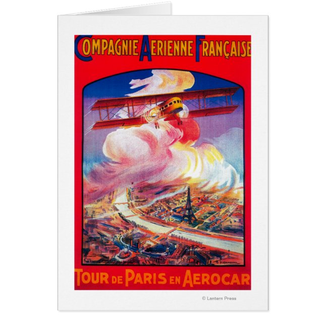 Tour de Paris, Frankreich in Aerocar Poster Europe (Vorne)