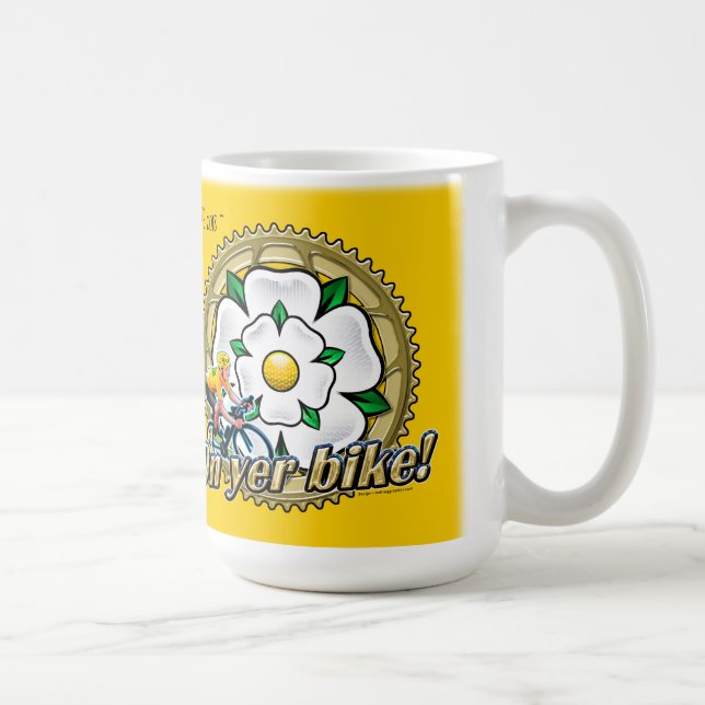 Tour de Yorkshire 2018 Kaffeemaschine "On yer Bike Tasse (Rechts)
