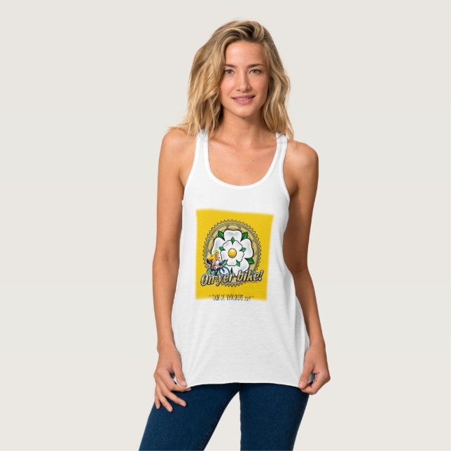 Tour de Yorkshire 2019 Vest "On yer Bike" Tank Top (Vorderseite Vollansicht)