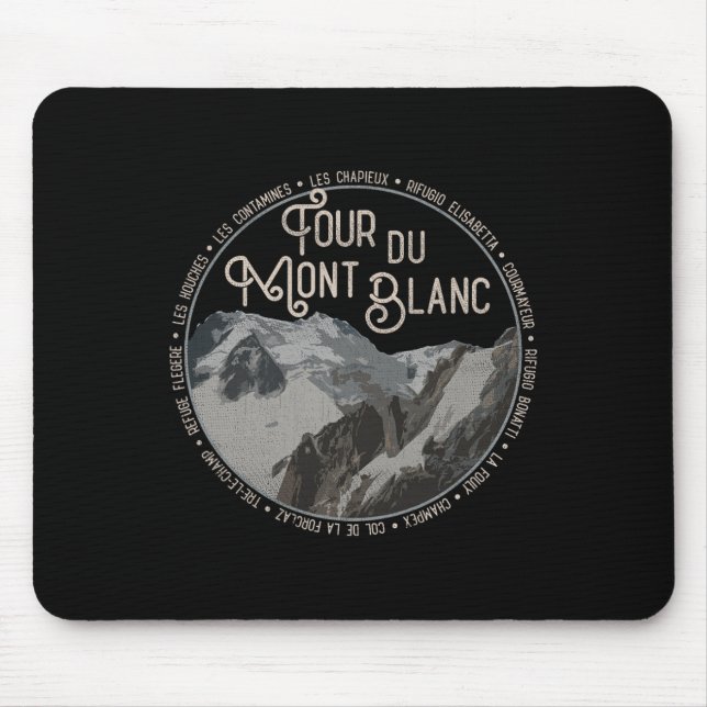 Tour Du Mont Blanc Ausrüstung Europäischer Wanderw Mousepad (Vorne)