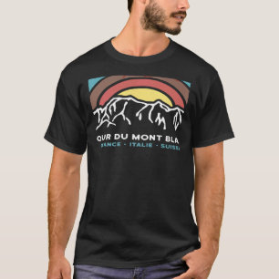 Tour du Mont Blanc Chamonix Frankreich Italien Sch T-Shirt