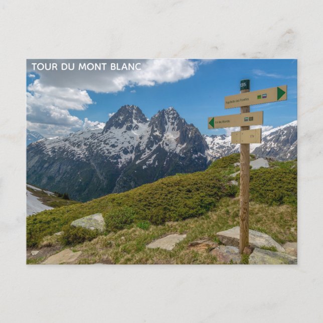 Tour Du Mont Blanc Mountain Foto Postkarte (Vorderseite)