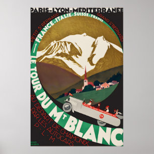Tour Du Mont Blanc Vintage Reiseposter Druck Poster