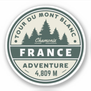 Tour du mont Blanc Wandern Franz Abenteuer Aufkleber