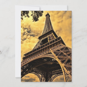 Tour Eiffel Paris Frankreich Feiertagskarte