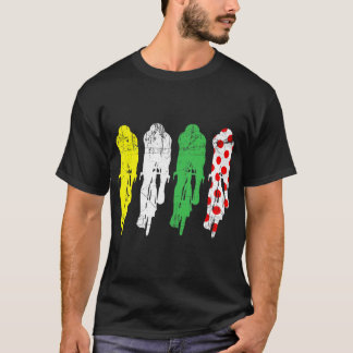 Tour France Jersey Colors Cyclists T - Shirt
