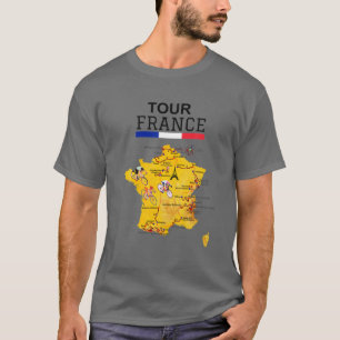 Tour France Radfahren Jersey Bicycle French Road R T-Shirt