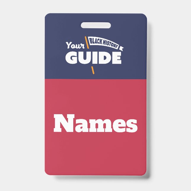 Tour Guide Name Tags - Orange Abzeichen Ausweis (Vorderseite)