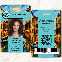 Tour Guide Travel Agency Photo ID Badge Ausweis