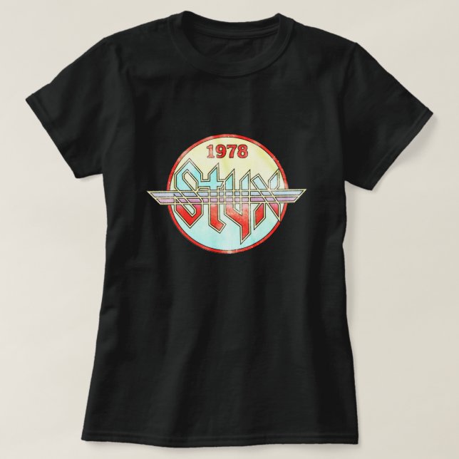 Tour Music Gift American STYX Circle 1978 World Co T-Shirt (Design vorne)