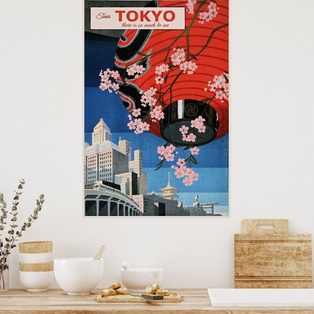 Tour Tokyo, Japan, travel poster, Poster (Küche)