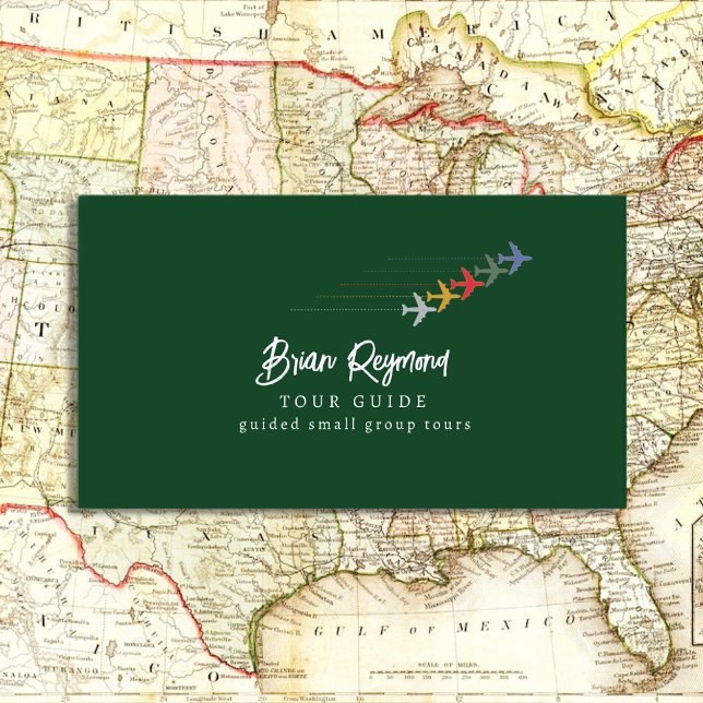 Tour Tourismus Guide Green Visitenkarte (Von Creator hochgeladen)