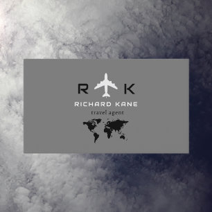 Tour Tourismus Reisen Agent grau Visitenkarte