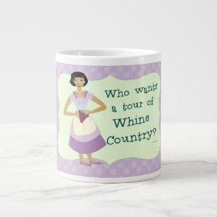 Tour Whine Country Funny Housefrau Cartoon Jumbo-Tasse