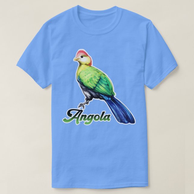 Touraco de Pauline bird Angola T-Shirt (Design vorne)