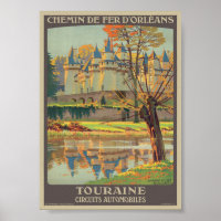Touraine Circuits Automobiles Vintage Poster der 2