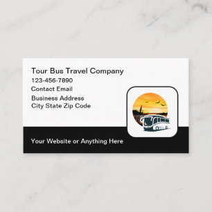 Tourbus-Thema Business Cards Visitenkarte