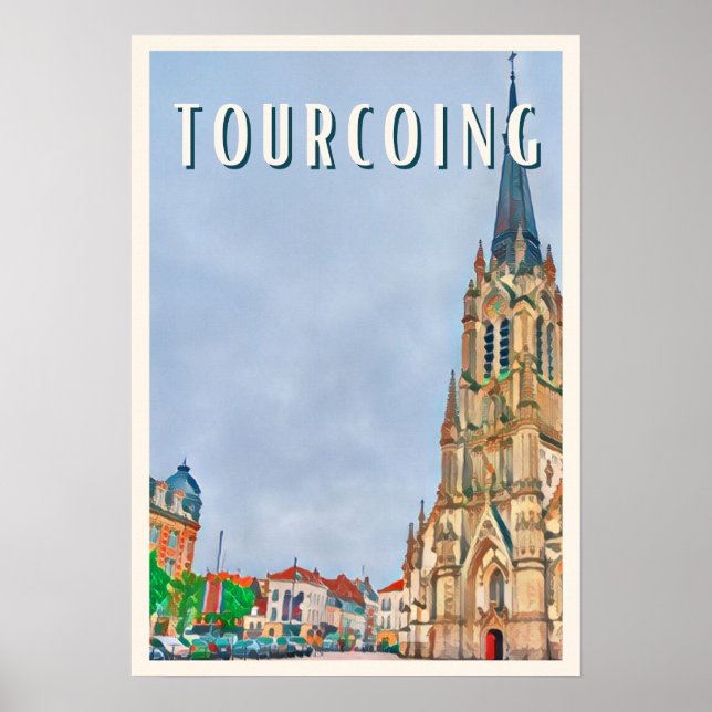 Tourcoing Foto Vintage Poster (Vorne)