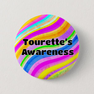 Tourette-Bewusstseinsabzeichen – Abstrakter ruhige Button